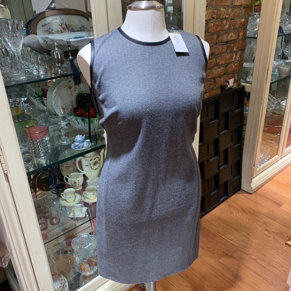 NWT Women’s 1x Ralph Lauren Wool Herringbone Dress